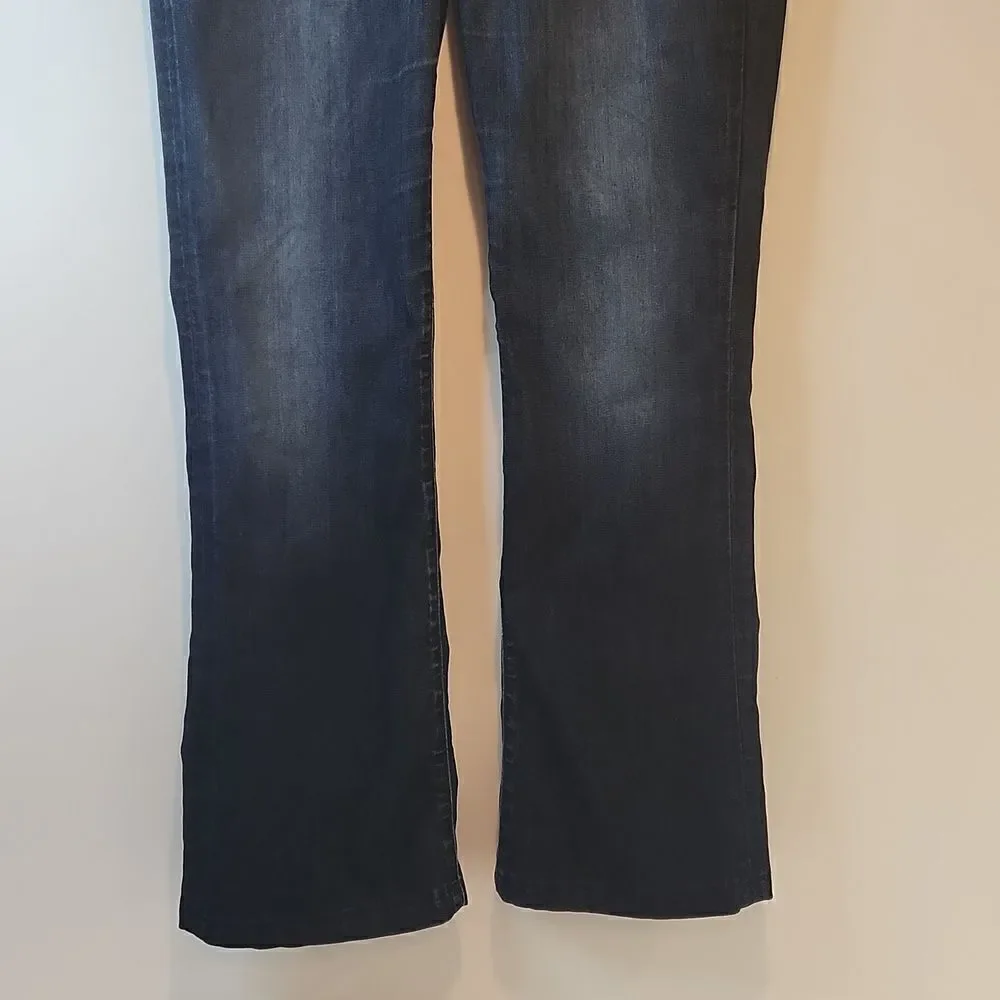 Joe's Jeans Mid Rise Boot Cut Dark Wash Blue Jeans Women's Sz W 28 EUC NICE! - Picture 7 of 16